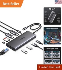 10-in-1 USB C Docking Station with Dual HDMI - Enhance Your Workspace Elegance picture