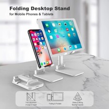 Adjustable Foldable Cell Phone & Tablet Stand Charging Station /Returns picture