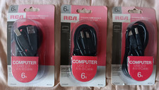 RCA Computer USB 2.0 Cable 6 ft Wholesale Lot of 3 Wholesale 3U48LT TPH520R picture