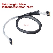 24Gbps New Slimline SAS SFF-8654 8i 74pin To SFF-8654 74Pin PCI-e SAS Cable 80cm picture