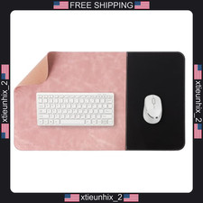 Desk Mat 23.6x13.7 inches Cork Base Leather & Cloth Hybrid Surface picture