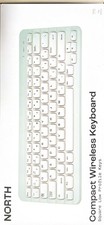 North Compact Square Key Wireless Keyboard - Sky Blue picture