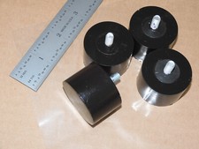 QTY 4 SORBO MOUNTABLE RUBBER SHOCK ABSORBING FOOT M6 THREAD SCREW MOUNT SOFT 70D picture