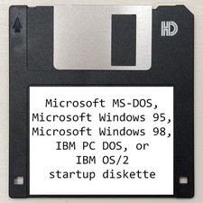 Microsoft MS-DOS Windows 95 98 IBM PC DOS OS/2 boot startup floppy disk diskette picture