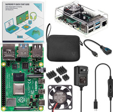 Raspberry Pi 4 Starter Kit with Fan Cooled ABS Case 4GB Includes Accessories and picture