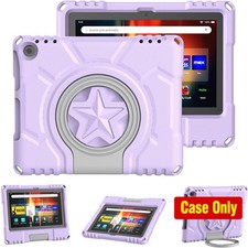 Case for 8in Tablet, Shockproof Kid-Proof Cover with Handle Stand, Light Purple picture