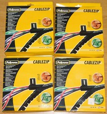 4x 2m fellowes cablezip 20mm cable folder black cable zip spiral cable routing picture