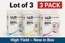 LD HP 88XL Ink Cartridge Lot – Cyan Yellow Magenta – High Yield – New Boxes picture
