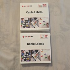 GOYOMI Self-Adhesive Cable Labels, Multicolor Plastic, 32 Pack picture