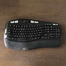 Logitech K350 Wireless Wave Ergonomic Keyboard Black Y-RBN90 NO DONGLE picture