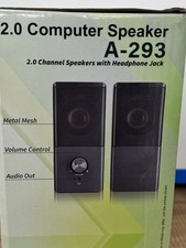 ROSON 2.0 Computer Speakers A-293 Active Stereo Volume Control Headphone Jack picture