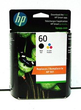 HP 60 Black & Tri-Color Ink Cartridges 2pack Warranty end 2025 picture