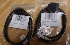 LOT OF 2 NIP NOS XSPC SINGLE 3MM LED SATA WIRE RED NR POWER CONNECTOR picture