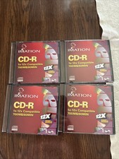 4 New Unused Imation Blank CD-R 12x 80min /700MB In Jewel Cases Recording Discs picture