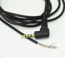 6 FT. 2 PCS  3.5mm Male Plug Bare Wire TRRS 4 Pole Stereo 1/8