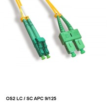 10PCS 2 Meter LC/SC APC OS2 9 /125 Duplex Single-Mode Fiber Optic Cable OFNR picture