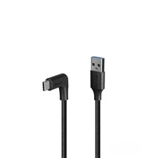 LINDY 0.5m USB-C to USB-A L-Shaped Cable USB 3.2 Gen 2 32012 Japan Import picture