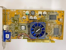 RARE ASUS AGP-8170DDR 64M NVIDIA GEFORCE4 MX440 AGP VGA CARD BLUE FAN MDL MXB38  picture