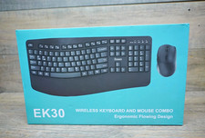 RECCAZR EK30 Wireless Ergonomic Keyboard & Mouse Combo QWERTY Black picture