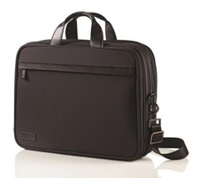 Hartmann Minimalist Double Compartment Laptop Briefcase 61346-1041 Black  NEW picture