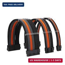 PSU Cable Extension Kit 18AWG Sleeved, 24 Pin ATX + 8 Pin EPS + Dual 8 Pin PCI-E picture