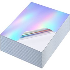 Pcs Holographic Stickers Paper 8.5x11 Inch Printable Vinyl Glossy 120 Classic picture
