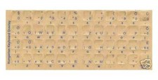 Thai Keyboard Stickers with Reverse Print Blue Letters picture