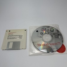 Vintage Apple Mac 1996 Macintosh System 7.5 OS 7 CD Disc Version 7.5.3 & Floppy picture