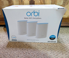 NETGEAR Orbi RBK53 AC3000 Tri-Band WiFi Router RBR50 + 2 RBS50 Satellites White picture