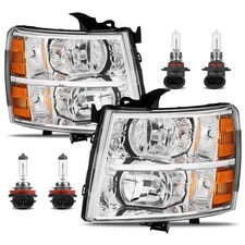 Headlight Assembly Front Lamp Compatible with 2007-2013 Chevy Chevrolet Silve... picture