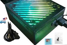 New SHARK 1000W Digital RGB LED Fan Dual PCIe Black Gaming PC ATX Power Supply picture