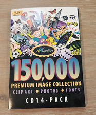 Master Clips 150,000 Premium Image Collection Fonts Art  CD 14 Pack 1997 Windows picture