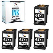 4-PK CMYi Replacement 64 XL Black Ink Cartridge for HP ENVY Inspire 7200e 7252e picture