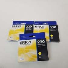 3 Pack EPSON 220 DURABrite Ultra Ink Standard Capacity Yellow Cartridge picture