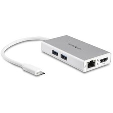 StarTech USB-C Multiport Adapter for Laptops - Power Delivery - Silver/White picture