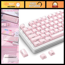 113 Keys PBT Laser-Etched Keycaps Set - Pink OEM Profile Mechanical Keyboard Upg picture
