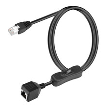 Sinloon Cat6 Ethernet Cable with On/Off Switch High Speed RJ45 Male to Female Ex picture
