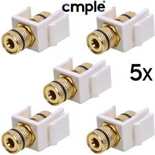 5 x Banana Keystone Jack Speaker Banana Coupler Spade Bare Wire Connector picture