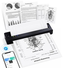 TATTMUSE A28U Portable Printer Wireless Inkless Thermal for Travel 8.5 x 11 picture