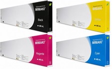 FULL SET PREMIUM COMPATIBLE ECO SOLVENT 440ML CARTRIDGES (C-Y-M-K)FOR MIMAKI ES3 picture