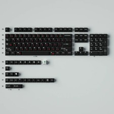 GMK Style WOB Red Cyrillic PBT 129 Keys Cherry Profile Keycaps Mechanical picture