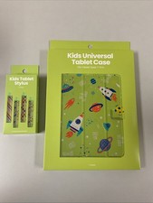 *Kids Space Rockets Universal Tablet Case Green Tablet 7- 11
