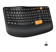 EK33 Ergonomic Wireless Keyboard – USB Receiver, Compact, New picture