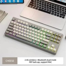 FreeWolf M87 Dual Mode Wireless Mechanical Keyboard Keycaps Mute Keyboard PBT picture