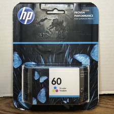 Genuine HP 60 Tri-Color Ink Cartridge CC643WN#140 New in EnviroShell Exp 05/2020 picture