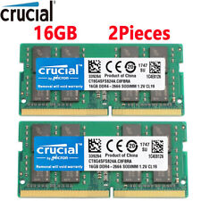 Crucial DDR4 32GB KIT 2 x 16GB 2666 MHz PC4-21300 SODIMM 260-Pin Laptop Memory picture