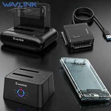 Wavlink External Hard Drive Enclosure Dual Bay Dock USB to SATA for 2.5/3.5