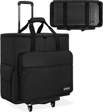 Rolling PC Case Desktop Gaming Tower Travel Bag Wheels Black picture