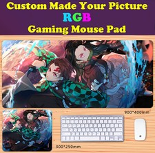Custom Your Picture RGB LED Light Gaming Mouse Pad Demon Slayer Anime Mouse Pad picture