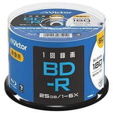 Victor JVC Blank Bluray VBR130RP50SJ2 25GB 6x BD-R 50 Disc Inkjet Printable New picture